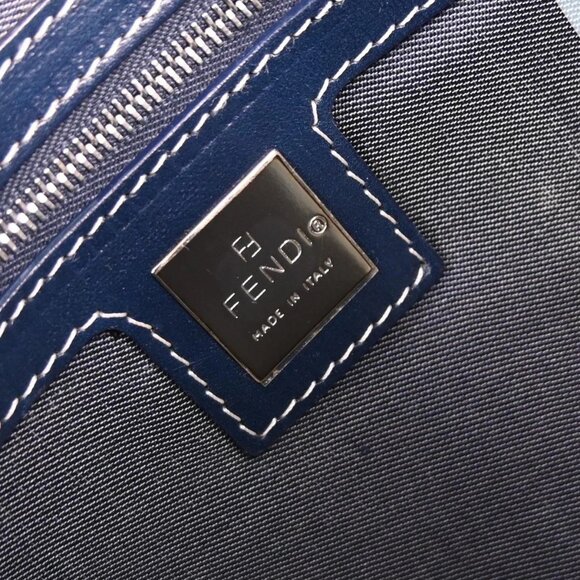Fendi Navy Canvas Mamma Baguette Handbag 222826325.018 116457 - Picture 8 of 10